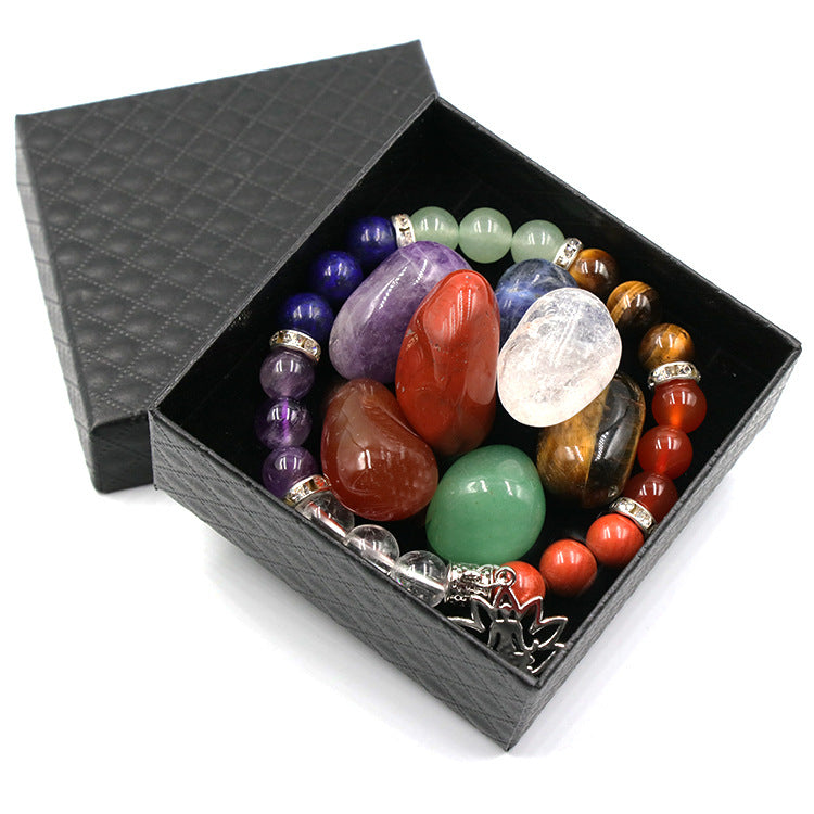 Raw Crystal Yoga Bracelet Set