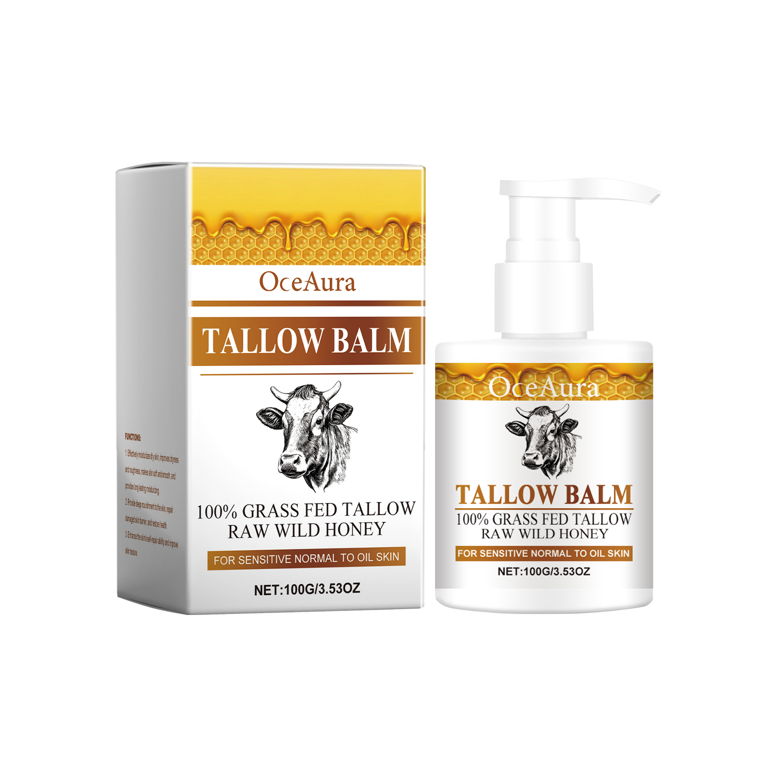 OceAura Honey Butter Moisturizer Skin Dry Skin Hydrating Refreshing Non-Sticky Body Moisturizer