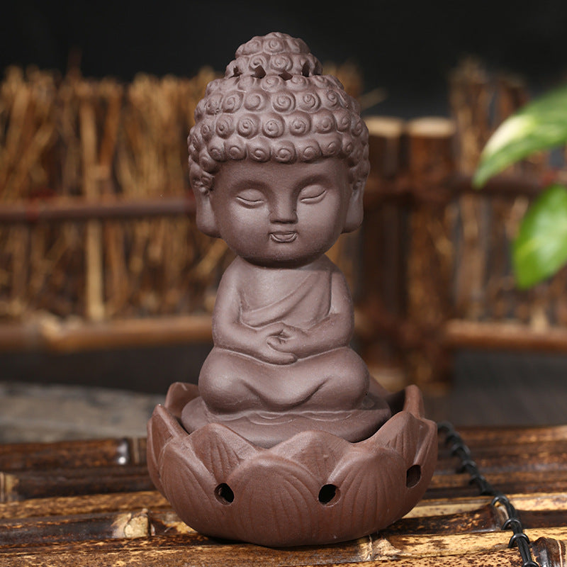 Ceramic lotus tower incense tray