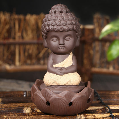 Ceramic lotus tower incense tray
