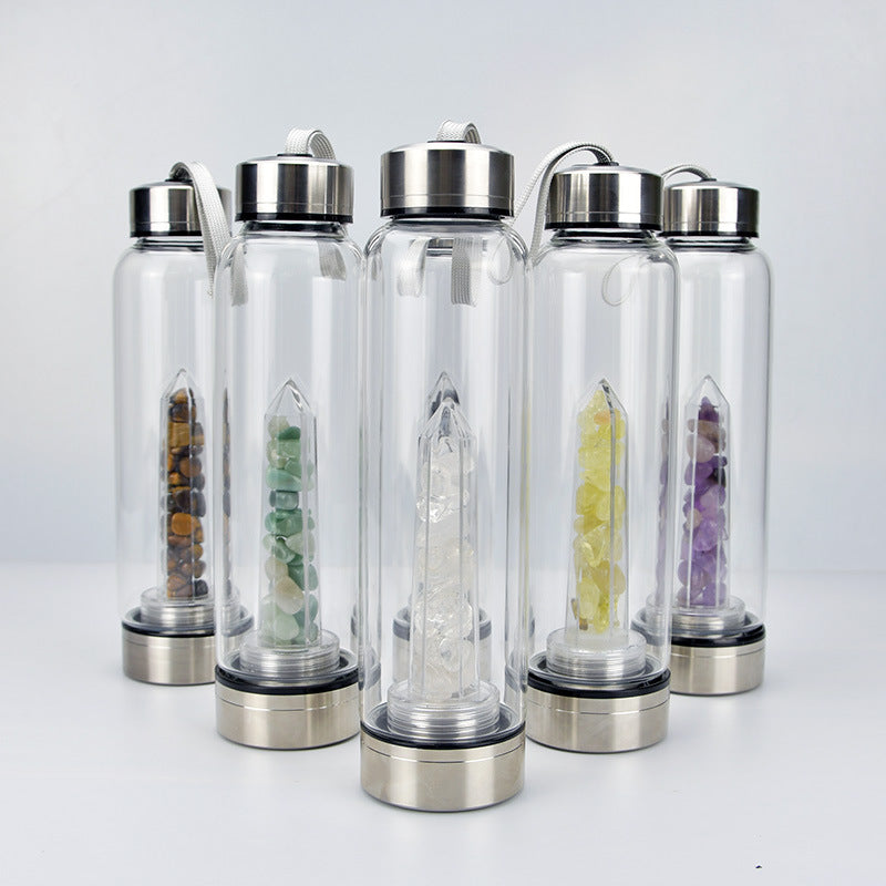 Natural Crystal Stone Water Bottle
