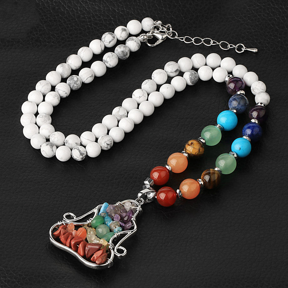 Natural Stone Seven Yoga Necklace