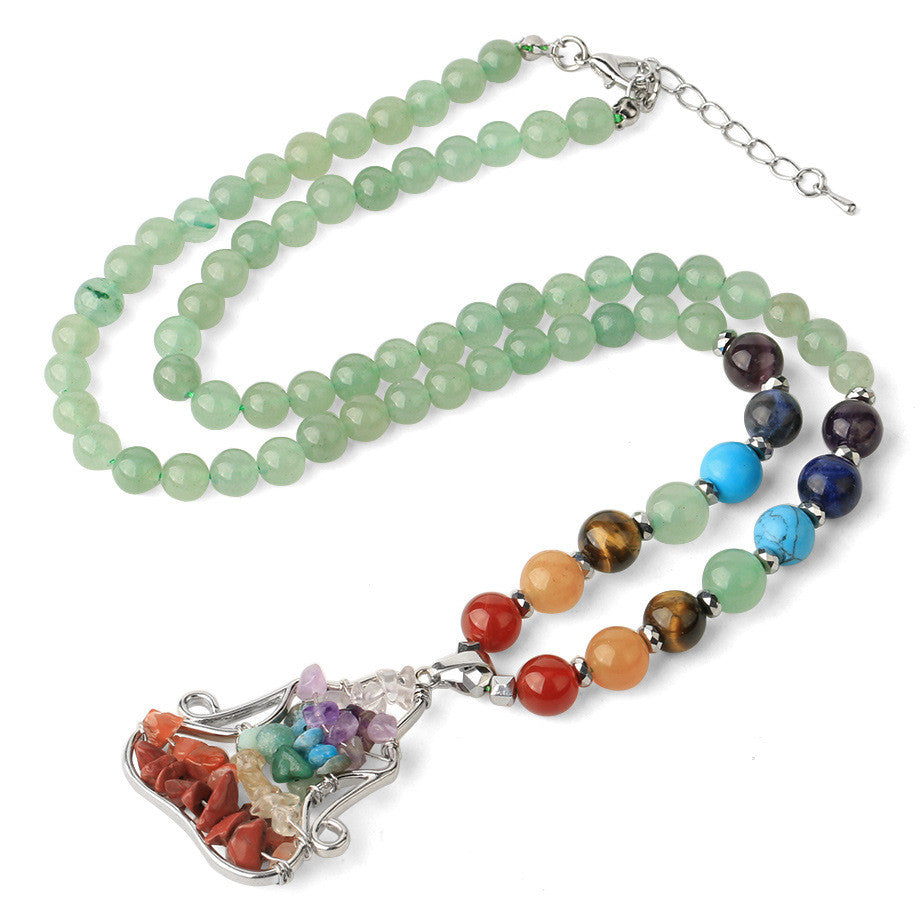 Natural Stone Seven Yoga Necklace