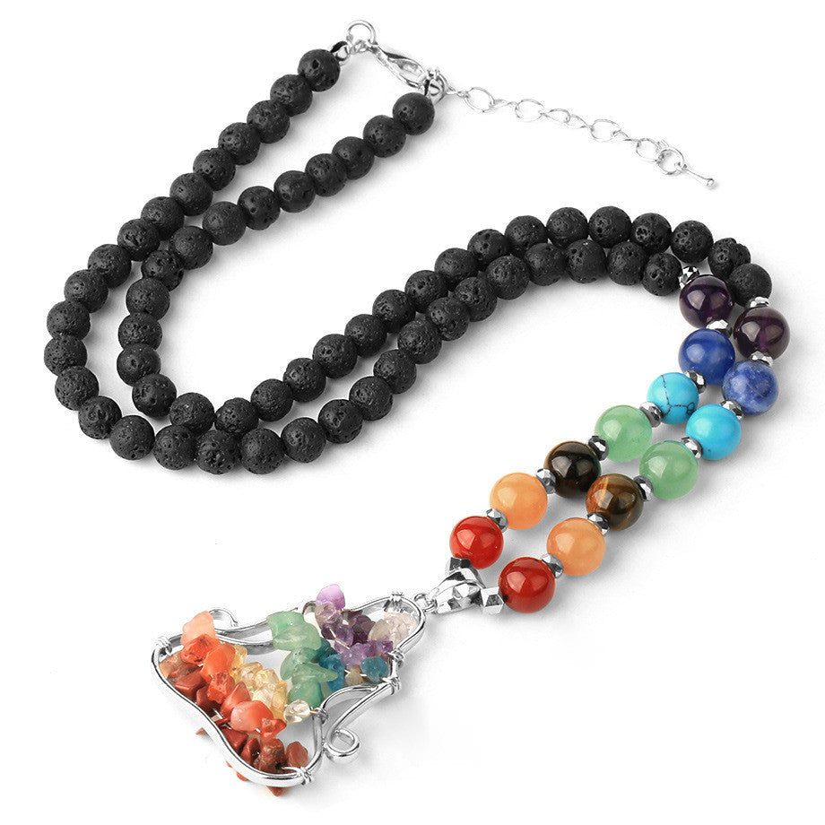 Natural Stone Seven Yoga Necklace