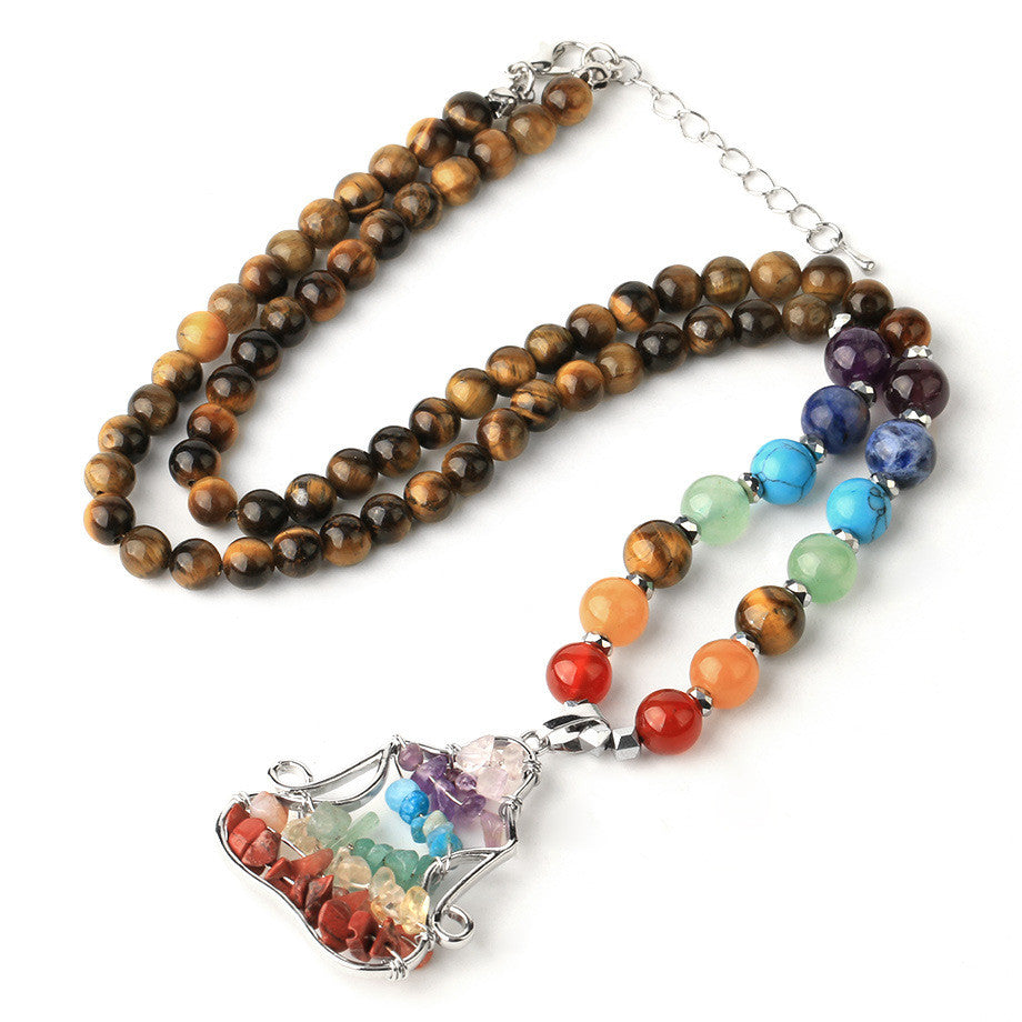 Natural Stone Seven Yoga Necklace