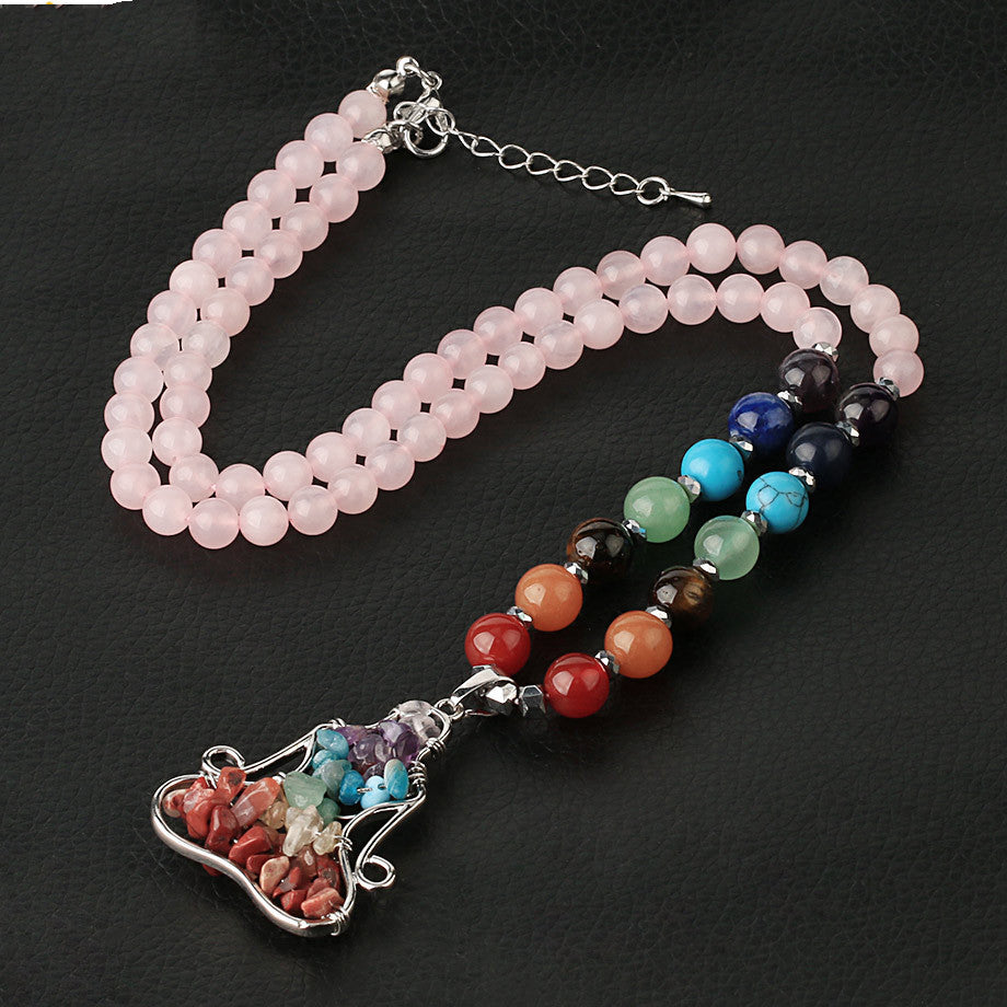 Natural Stone Seven Yoga Necklace