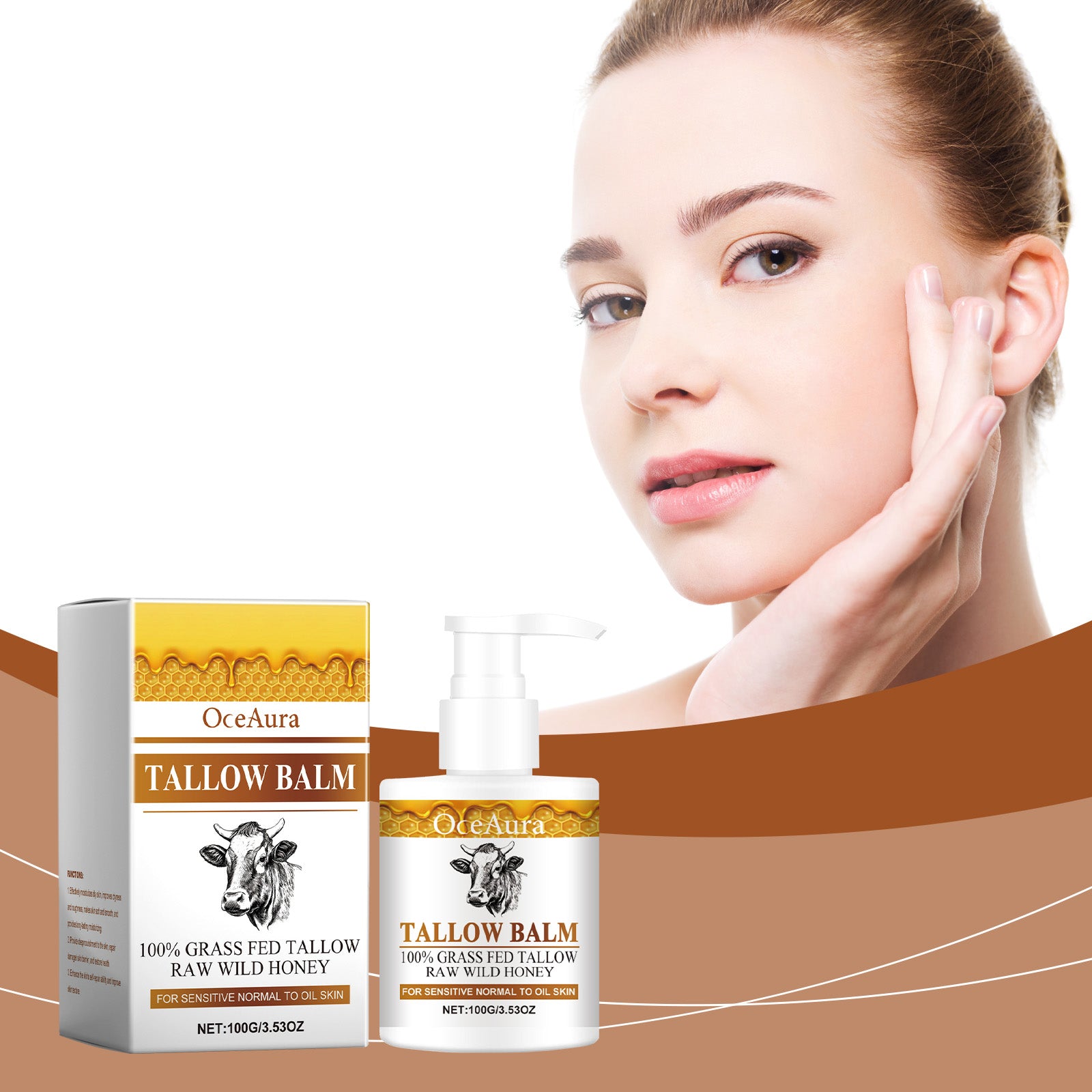 OceAura Honey Butter Moisturizer Skin Dry Skin Hydrating Refreshing Non-Sticky Body Moisturizer