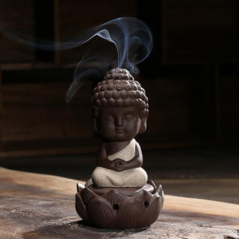 Ceramic lotus tower incense tray