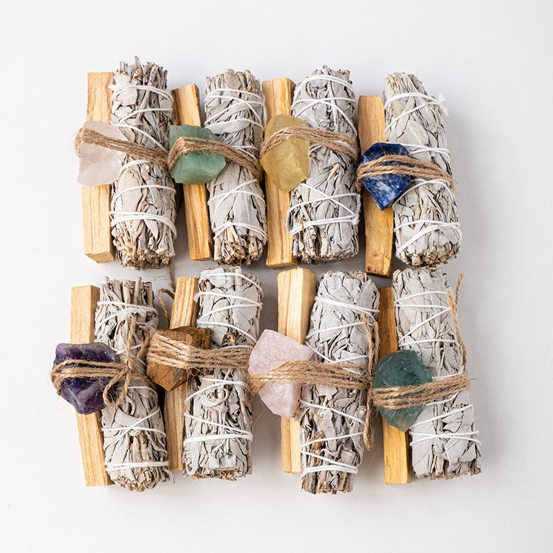 California White Sage Peruvian Palo Santo Sticks Crystals