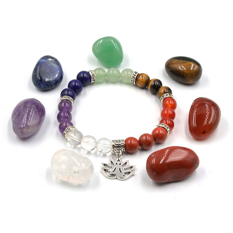 Raw Crystal Yoga Bracelet Set
