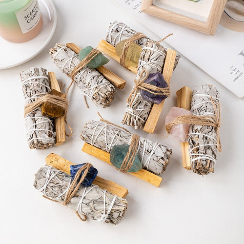 California White Sage Peruvian Palo Santo Sticks Crystals
