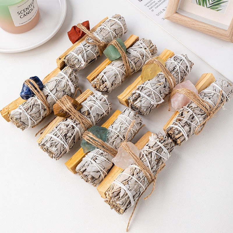 California White Sage Peruvian Palo Santo Sticks Crystals